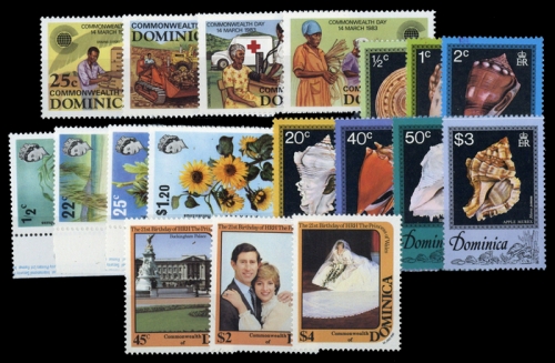 1973, Dominica, 368-71 u.a., **