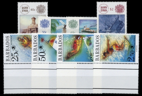 1988, Barbados, 705-08 u.a., **