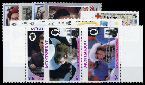 1986, Montserrat, 617-20 u.a., **