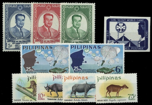 1955, Philippinen, 593-95 u.a., **