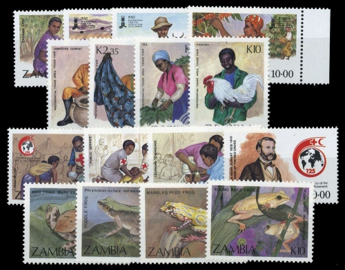 1988, Sambia, 444-47 u.a., **