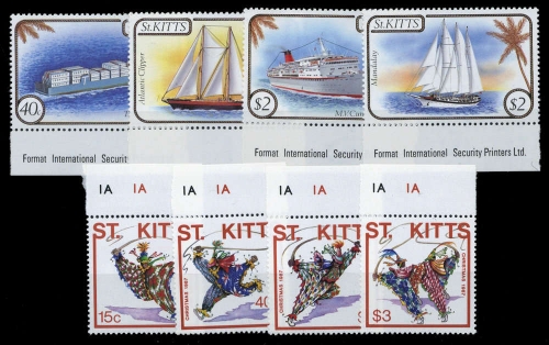 1985, St. Kitts Nevis, 160-63 u.a., **