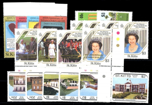 1985, St. Kitts Nevis, 168-71 u.a., **