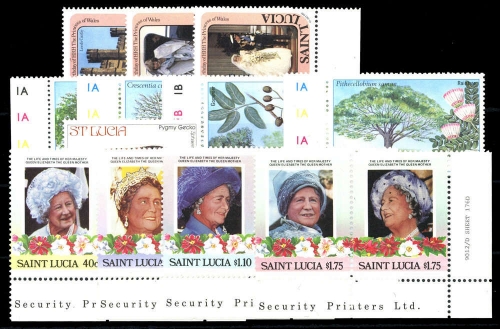 1982, St. Lucia, 586-88 u.a., **