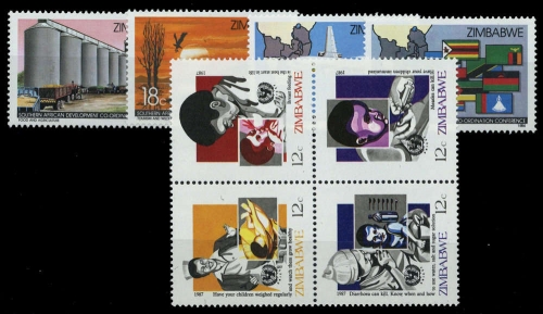 1986, Zimbabwe, 340-43 u.a., **