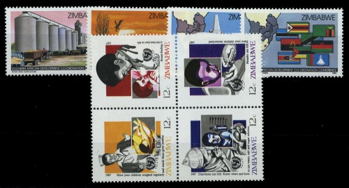 1986, Zimbabwe, 340-43 u.a., **
