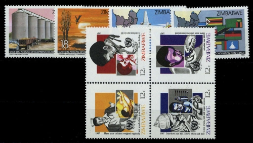 1986, Zimbabwe, 340-43 u.a., **