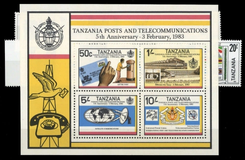 1983, Tansania, Bl. 31 u.a., **