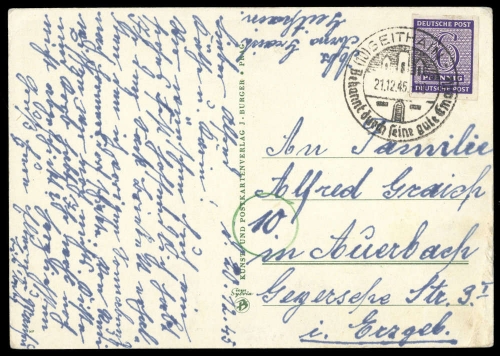 1945, SBZ Westsachsen, 117 X, Brief