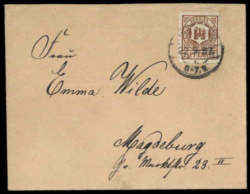 1891, Deutsches Reich Stadtpost, Brief