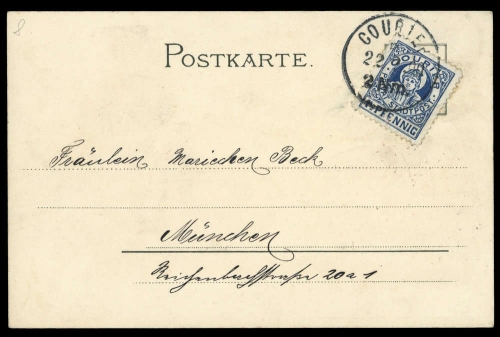 1900, Deutsches Reich Stadtpost, Brief