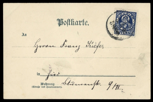 1896, Deutsches Reich Stadtpost, Brief