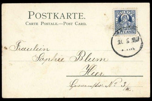 1896, Deutsches Reich Stadtpost, Brief