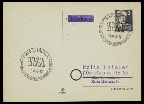 SBZ allgemeine Ausgabe, 212, Brief