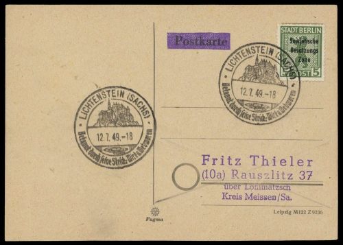 SBZ allgemeine Ausgabe, 200 A, Brief