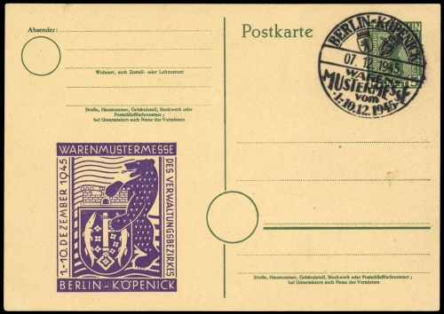 1945, SBZ Berlin Brandenburg, P 3 Zudruck, Brief