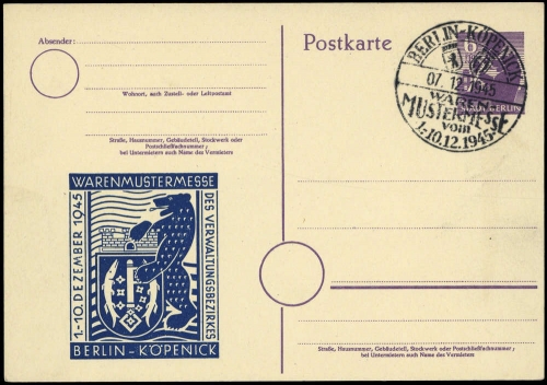 1945, SBZ Berlin Brandenburg, P 4 Zudruck, Brief