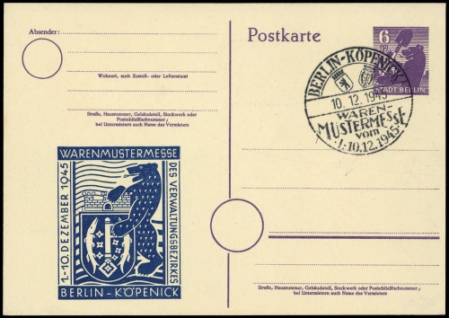 1945, SBZ Berlin Brandenburg, P 4 Zudruck, Brief
