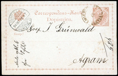 1879, Bosnien-Herzegowina (Republik), P 1, Brief