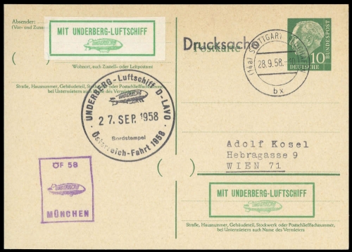 1958, Bundesrepublik Deutschland, P 31, Brief