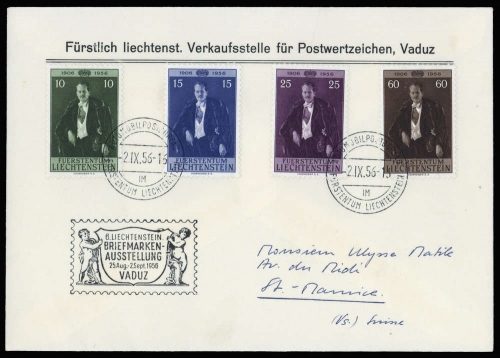 Liechtenstein, 348-351, Brief