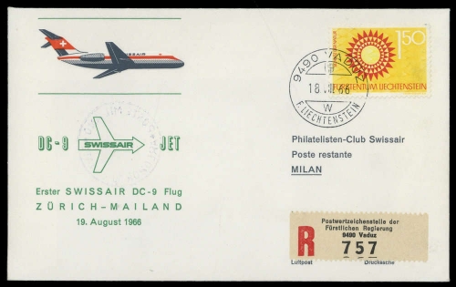1966, Liechtenstein, 463, Brief
