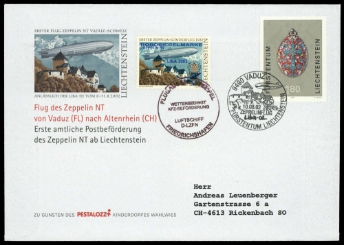 2002, Liechtenstein, 1260 u.a., Brief