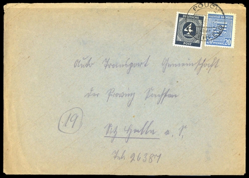1945, SBZ Provinz Sachsen, 81 X u.a., Brief