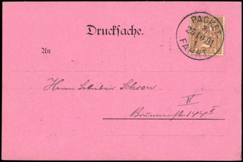 Deutsches Reich Stadtpost, 54, Brief