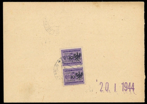 1944, Deutsche Besetzung II. WK Laibach, P 5(2), Brief