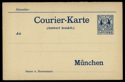 Deutsches Reich Stadtpost, GA, Brief