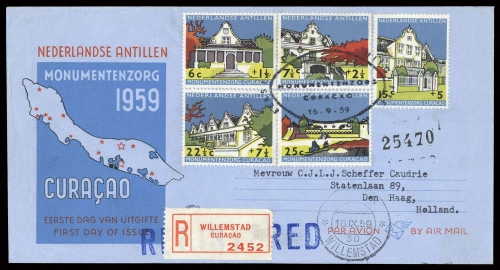 1959, Niederländische Antillen, 93-97, FDC