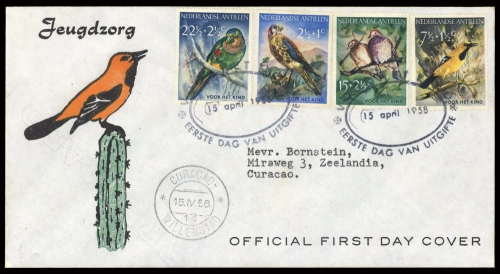 1958, Niederländische Antillen, 66-69, FDC