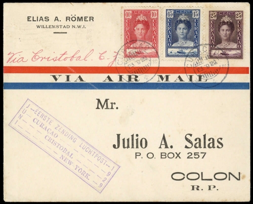 1928, Curacao, 100 u.a., Brief