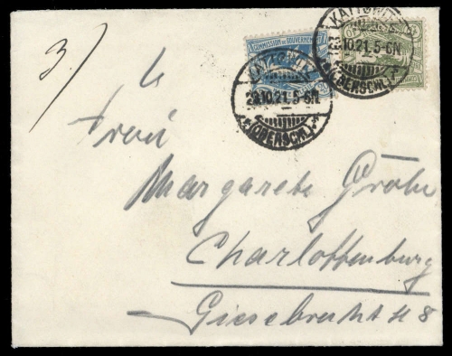 1920, Oberschlesien, 18 + 21, Brief