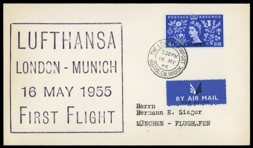 1955, Tanger Britische Post, 77, Brief