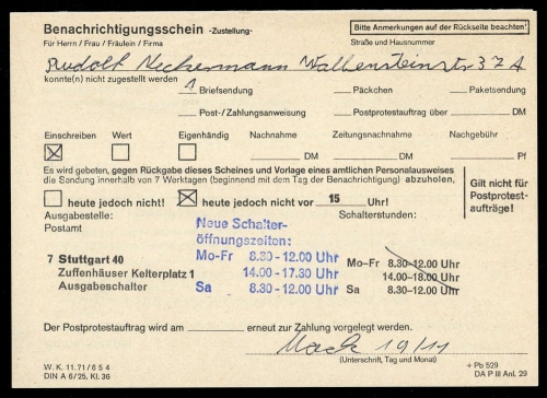 1971, Bundesrepublik Deutschland, Brief