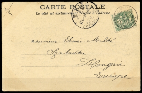 1902, Französische Post in der Levante, 12, Brief