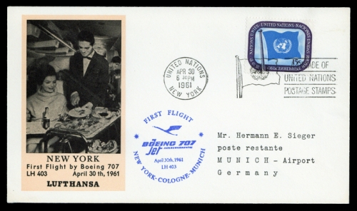 1961, Luftfahrt,Flugpost,Lufthansa, Brief