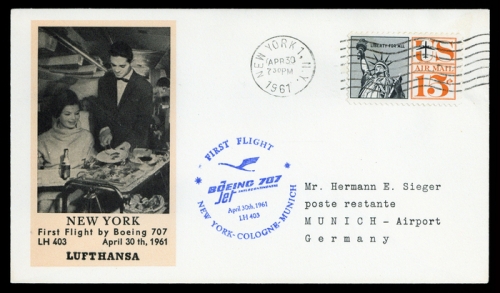1961, Luftfahrt,Flugpost,Lufthansa, Brief