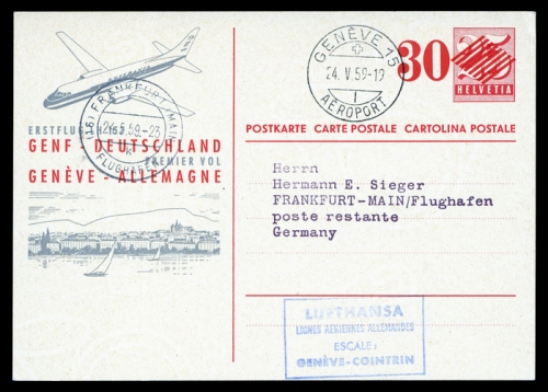 1959, Luftfahrt,Flugpost,Lufthansa, Brief