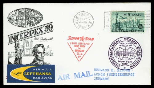 1959, Luftfahrt,Flugpost,Lufthansa, Brief