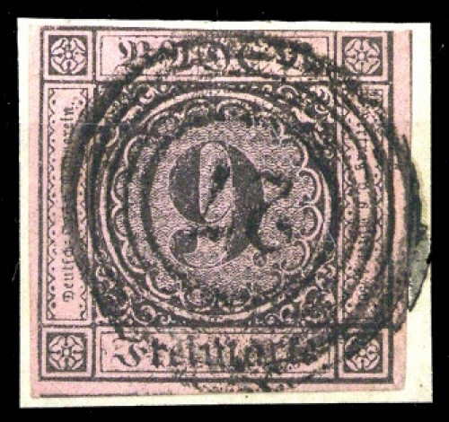 1851, Altdeutschland Baden, 4 b, Briefst.