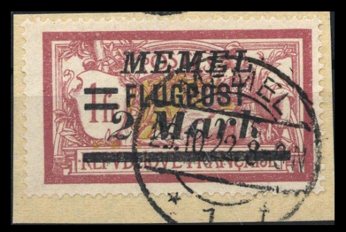1922, Memel, 102, Briefst.