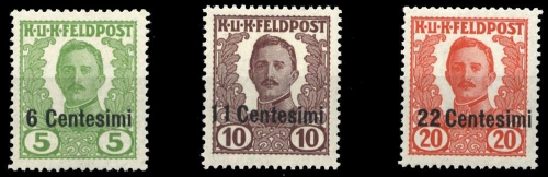 1918, Österreich Feldpost Italien, IV-VI, *