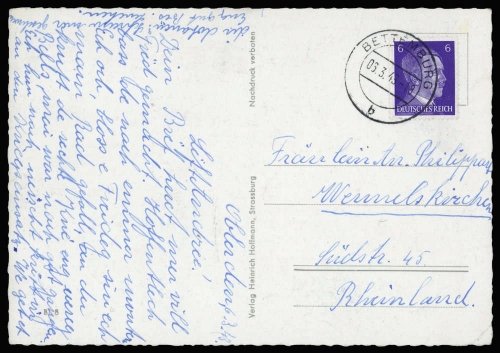 1943, Deutsche Besetzung II. WK Luxemburg, DR, Brief