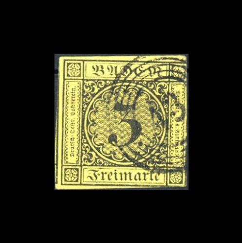 1851, Altdeutschland Baden, 2, gest.