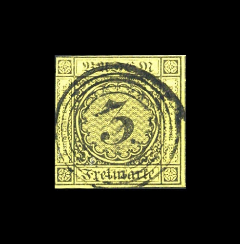 1851, Altdeutschland Baden, 2, gest.