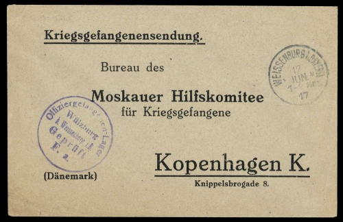 1917, Kriegsgefangenenlagerpost, Brief