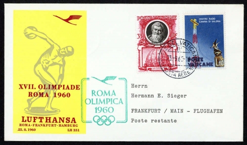 1960, Luftfahrt,Flugpost,Lufthansa, Brief